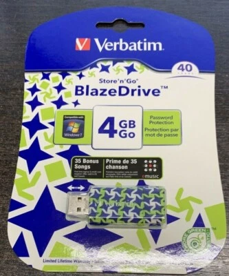 Verbatim Store n Go BlazeDrive 4GB USB 2.0 Flash Drive (Skulls) Model 97219 - Image 1 of 4