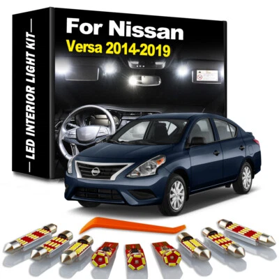 Kit de luces LED interiores de coche Canbus de 10 piezas para Nissan Versa 2014-2019 mapa domo lámpara Foto 1 de 4