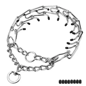 Prong Pinch Collar for Dogs Adjustable Training Chocker with Safe Quick Release - Picture 1 of 7