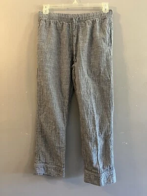 Pantalones Levis Strauss Puños Gris Blanco Rayas Cordón Talla M Super Suave Salón Foto 1 de 4