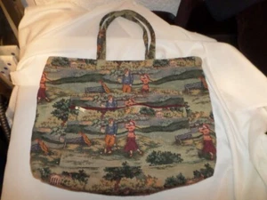 Holdings Large Golf Tapestry Tote Bag Vintage - Picture 1 of 7