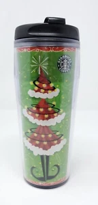 Taza de viaje Starbucks vintage vaso 2004 árbol de Navidad de vacaciones 16 oz con tapa - Imagen 1 de 5