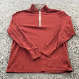 Normal Brand Quarter Zip Pullover Mens Small Red Stretch Casual Golf Sweater - Picture 1 of 10