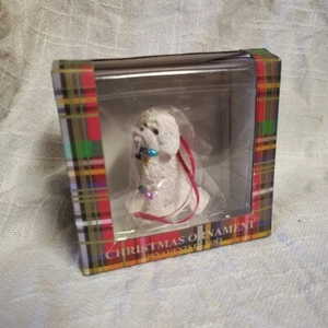 Sandicast weiß Bichon Frise Weihnachtsschmuck, XSO4004 neu im Karton - Bild 1 von 5