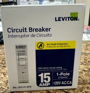 Nuevo Disyuntor Leviton LB115-AF LB115-AFR 15 Amp 1 Polo 120V AFCI - Imagen 1 de 1