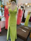 Kiss Kiss Peridot Beaded Prom Special Occasional Formal Dress Stretch size 6