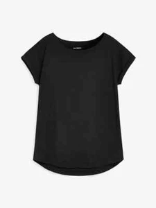 Ladies Next Black Cap Sleeve T-Shirt Women Next Cotton Tee Top Plus Size 20T - Picture 1 of 1