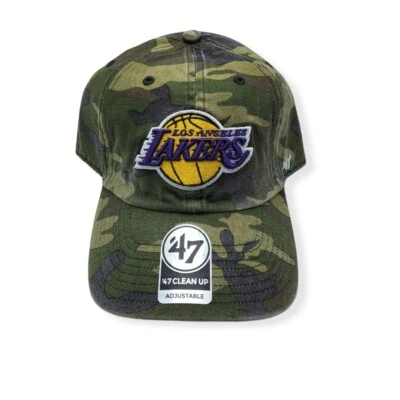 Boné chapéu alça ajustável camuflagem lavada limpa Los Angeles Lakers 47 - Imagem 1 de 4