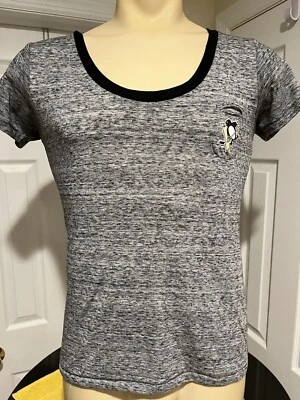 Pittsburgh Penguins Women's Touch by Alyssa Milano Logo T-shirt Large Gray - Image 1 of 4