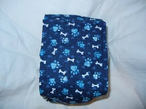 Dog Puppy Belly Band Wrap Contour Diaper Male Puppy Flannel lined 15.5" BLUE PAW - Picture 1 of 6