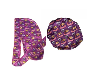 Custom Purple Durag and Bonnet Set - Picture 1 of 3