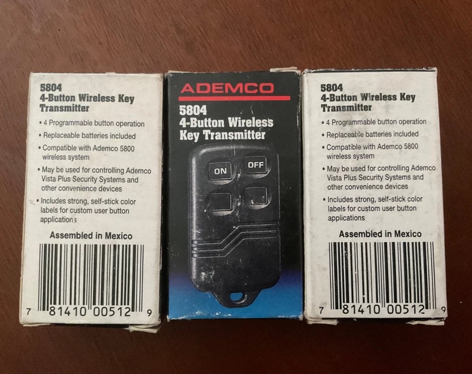 Honeywell ADEMCO 5804 4-button Wireless Key Transmitter