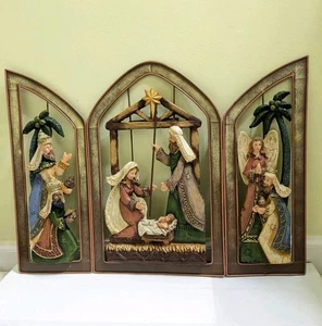 Weihnachtskrippe 3 Tafeln Tischleinwand von Dicksons LESEN-Chip - Bild 1 von 11