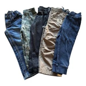 4T Boys Pants Bundle Track Sweatpants Denim Athletic Camo Black Blue 4 Items - Picture 1 of 8