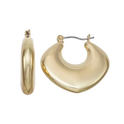 Pendientes de aro escultóricos en tono dorado Nine West nuevos con etiquetas  Foto 1 de 3