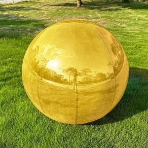 Aufblasbarer Spiegelball, 1,2m 47in Golden Big Shiny Balls Aufblasbar, Shiny Mi... - Bild 1 von 7