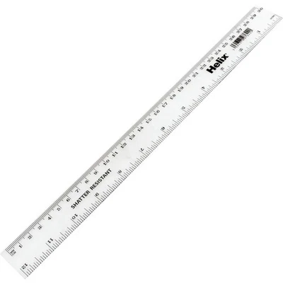 Helix 30CM Shatterproof Ruler Clear- you get 5
