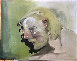 French Realism Male Figure 14x11 Original Oil Painting On Canvas Gay Interest - Picture 1 of 2