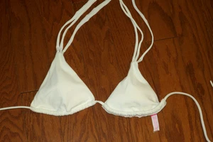 S Victoria's Secret ❤️ Traje de baño TRIÁNGULO BIKINI TOP ❤️PAD DESLIZADOR HALTER SIN ALAMBRE - Imagen 1 de 6