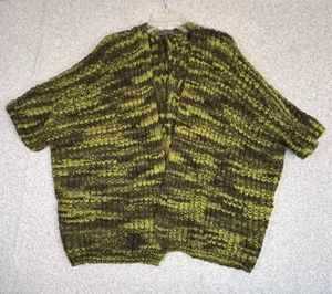 Elsamanda ANTHROPOLOGIE Short Sleeve Knit Green Cardigan Made in Italy Large - Picture 1 of 7