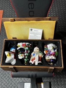 Thomas Pacconi Classics 2001 Glas Weihnachtsschmuck 4er Set, mit Kiste - Bild 1 von 9