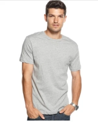 Camiseta interior Alfani para hombre cuello redondo manga corta calce regular azul claro XXL Foto 1 de 4