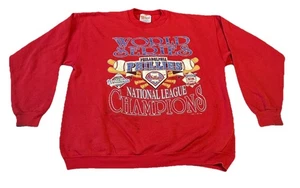 Vintage 1993 World Series Baseball Sweatshirt Mens Large Thrashed Grunge-HOLES - Picture 1 of 16