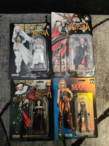 Warrior Nun AREALA SET (4) Anime Action Figure LOT Comic Book/ BEN DUNN 1997 NEW Cover