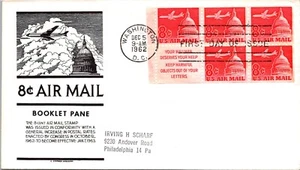 FDC 1962 SC #c64b Anderson Cachet - DC Cancel - Plate Blk Of 5 + Label - F78168 - Picture 1 of 2