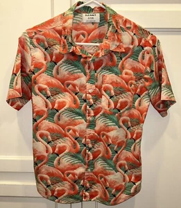 Old Navy Jugend Hawaii Kurzarm Aloha Camp Flamingo Hemd Gr. 14-16 - Bild 1 von 4