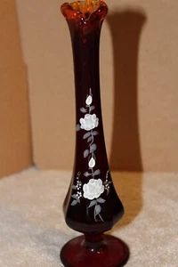 Fenton Bud Vase signed by Fleming Ruby Red - Picture 1 of 5