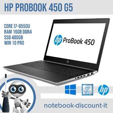HP ProBook 450 G5 Core i7-8550u Ram 16gb DDR4 SSD 480gb Win10 Notebook 15" PC