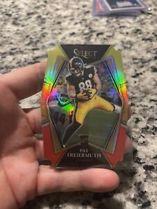 2021 Select Pat Freiermuth Premier Level Red Yellow Prizm Die Cut Rookie RC #159
