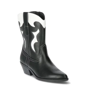 No Boundaries Women's Short Western Boot size 9 black/white - Picture 1 of 5