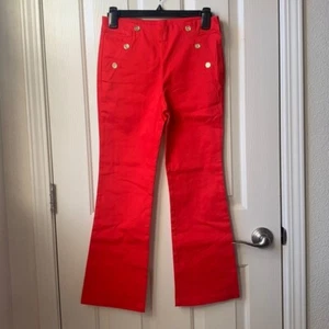 NWOT Janie and Jack kids girls red Buttoned pants size 12 - Picture 1 of 12