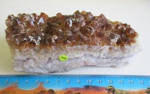 Citrine Natural Geode stand alone crystal 140mm WEALTH SUCCESS HEALING BA355 - Picture 1 of 4