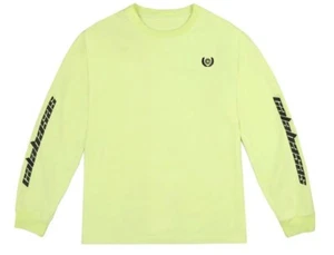 🌎 adidas YEEZY Calabasas Long Sleeve Tee Shirt Frozen Yellow Sz S or XL SEALED - Picture 1 of 5