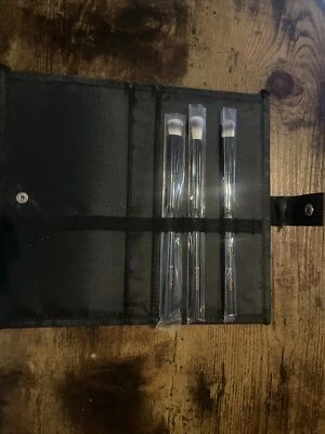 Conjunto de Pincéis de Maquiagem Crown Pro - 3 Peças - Preto na Caixa - Grau Profissional - Imagem 1 de 4