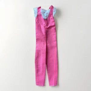 Vintage Barbie 1984 ☆ FASHION FUN ☆ Pink White Heart Jumpsuit Outfit #7906 - Picture 1 of 5