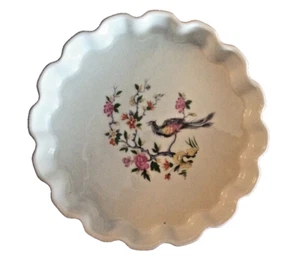 Vintage PIE Quiche TART Porzellan Pfanne GERIFFELT Hergestellt in Frankreich 7" - Bild 1 von 6