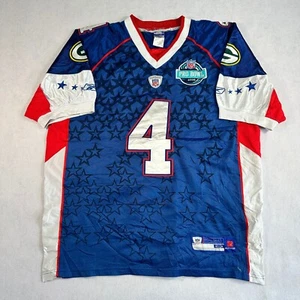 Reebok Green Bay Packers NFL Jersey Men's 52 Blue Brett Favre #4 2008 Pro Bowl - Picture 1 of 12