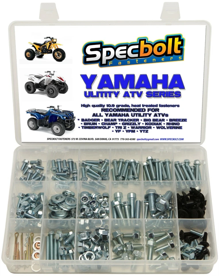 YAMAHA ATV bolt kit Wolverine Warrior Grizzly Rhino Tri-z moto Kodiak Timberwolf - Image 1 of 1
