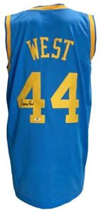 Jerry West Signed Jersey (PSA) Los Angeles Lakers Baby Blue