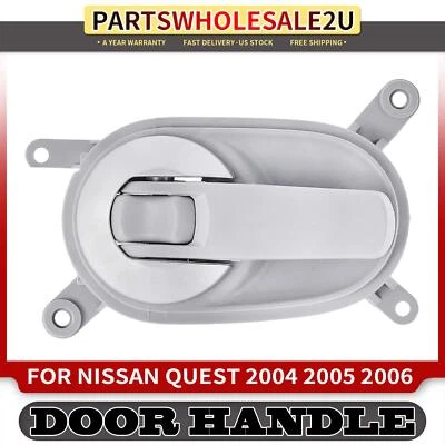 Manija de puerta interior gris pasajero delantero con moldura cromada para Nissan Quest 04-06 Foto 1 de 4