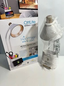 OttLite LED Desk Light Wellness Series Organizer Lamp & Wireless Charging New - Picture 1 of 3