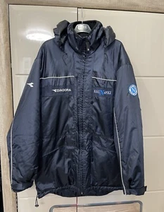 SSC Napoli 2000-2001 Diadora Winter Nylon Vintage Football Soccer Jacket Sz M - Picture 1 of 24