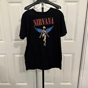 Nirvana T-Shirt Black In Utero 2021 Band Music Rock Tee Size L - Picture 1 of 3