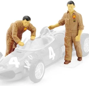 FIGURINI MECCANICI (2) SPOSTANO AUTO (SC.FERRARI 1961) 1/43 Brumm F074 - Imagen 1 de 2