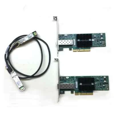 MNPA19-XTR 10GB Network Kit Mellanox ConnectX-2 10Gbe NIC 10GBe 1m SFP+ Cable - Image 1 of 3