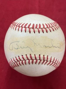 Billy Martin Autographed Official American League Baseball HOF New York Yankees - Picture 1 of 8